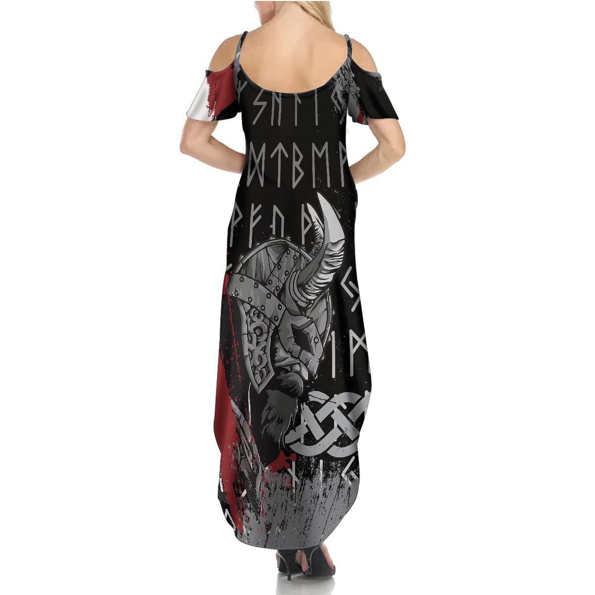 Viking Family Matching Summer Maxi Dress and Hawaiian Shirt Warrior Come To Valhalla - Wonder Print Shop