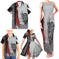 Viking Family Matching Tank Maxi Dress and Hawaiian Shirt Warrior Come To Valhalla - Wonder Print Shop