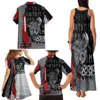 Viking Family Matching Tank Maxi Dress and Hawaiian Shirt Warrior Come To Valhalla - Wonder Print Shop