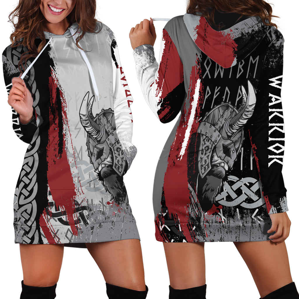 Viking Hoodie Dress Warrior Come To Valhalla - Wonder Print Shop