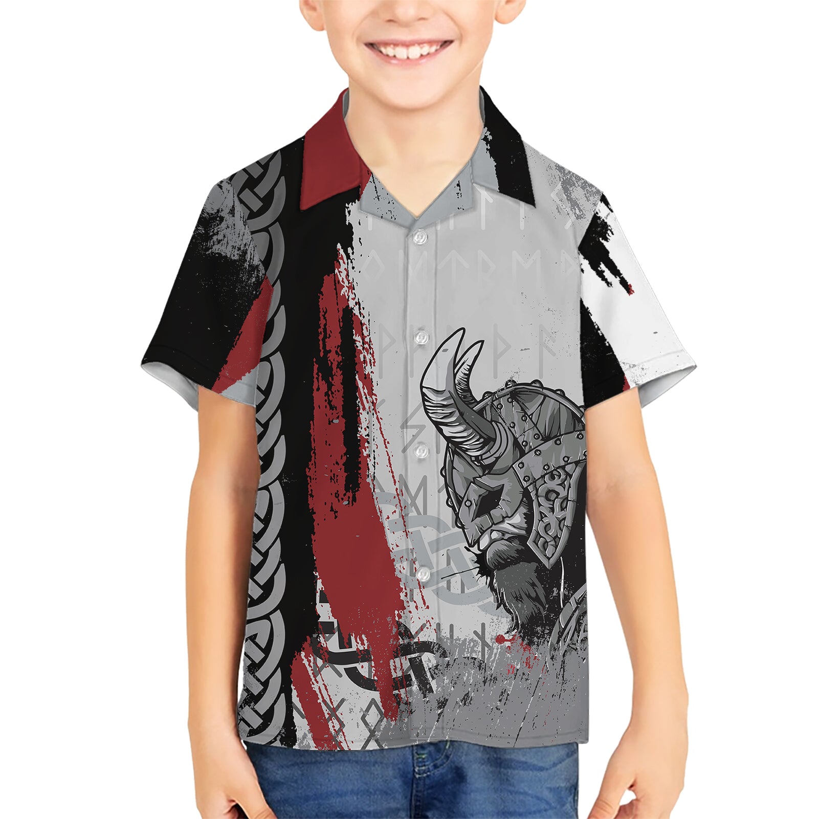 Viking Kid Hawaiian Shirt Warrior Come To Valhalla - Wonder Print Shop