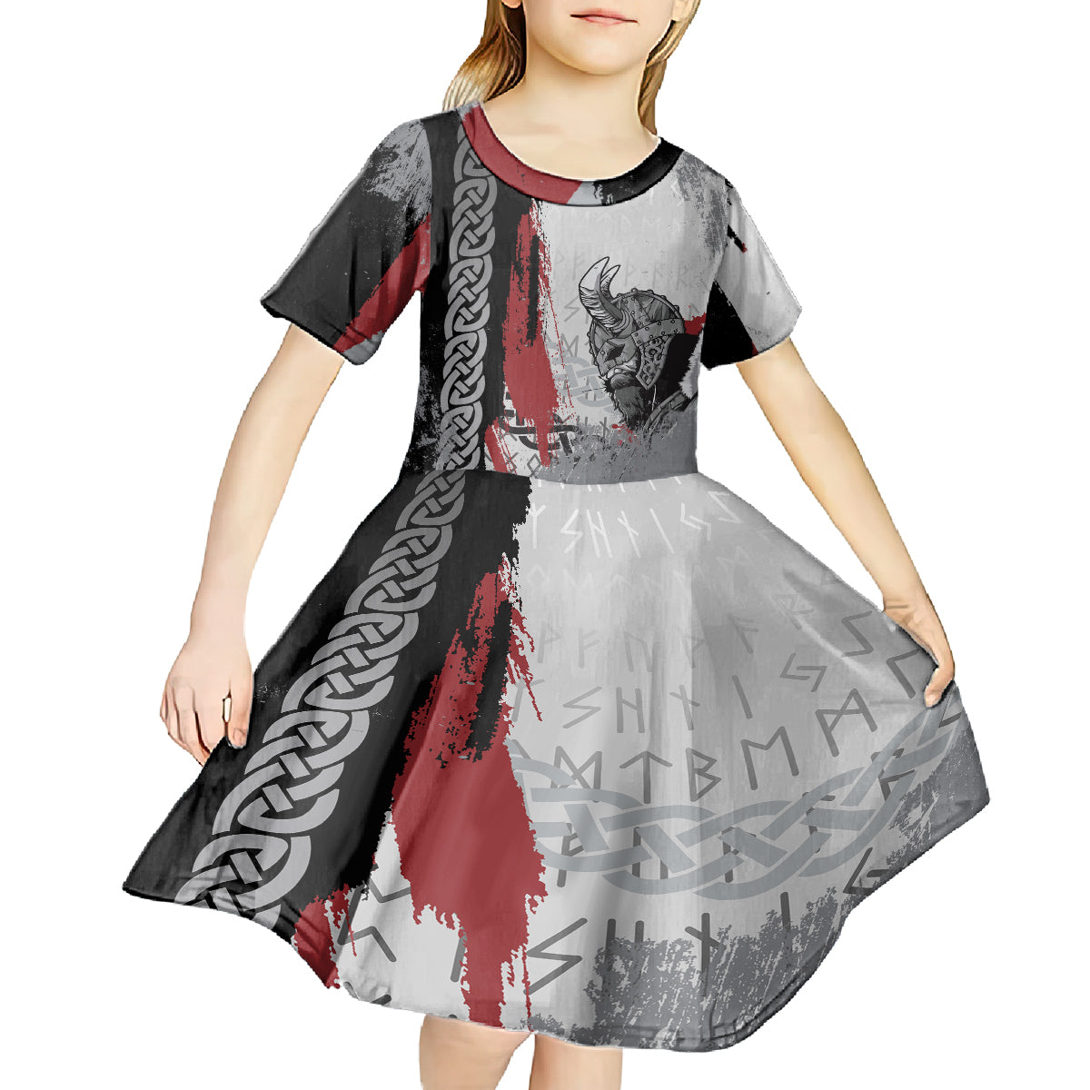 Viking Kid Short Sleeve Dress Warrior Come To Valhalla - Wonder Print Shop