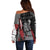 Viking Off Shoulder Sweater Warrior Come To Valhalla - Wonder Print Shop
