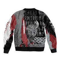 Viking Sleeve Zip Bomber Jacket Warrior Come To Valhalla - Wonder Print Shop