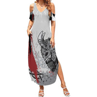 Viking Summer Maxi Dress Warrior Come To Valhalla - Wonder Print Shop