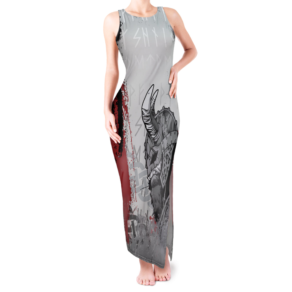 Viking Tank Maxi Dress Warrior Come To Valhalla - Wonder Print Shop