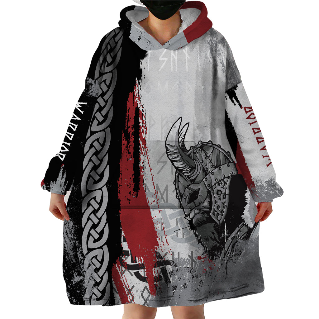 Viking Wearable Blanket Hoodie Warrior Come To Valhalla - Wonder Print Shop