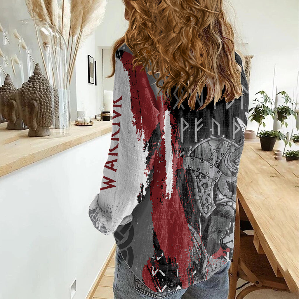 Viking Women Casual Shirt Warrior Come To Valhalla - Wonder Print Shop