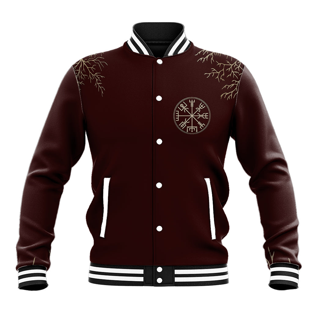 Viking Baseball Jacket Yggdrasil Pattern And Ancient Rune - Wonder Print Shop