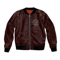 Viking Bomber Jacket Yggdrasil Pattern And Ancient Rune - Wonder Print Shop