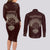 Viking Couples Matching Long Sleeve Bodycon Dress and Long Sleeve Button Shirts Yggdrasil Pattern And Ancient Rune - Wonder Print Shop