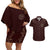 Viking Couples Matching Off Shoulder Short Dress and Hawaiian Shirt Yggdrasil Pattern And Ancient Rune - Wonder Print Shop
