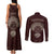 Viking Couples Matching Tank Maxi Dress and Long Sleeve Button Shirts Yggdrasil Pattern And Ancient Rune - Wonder Print Shop