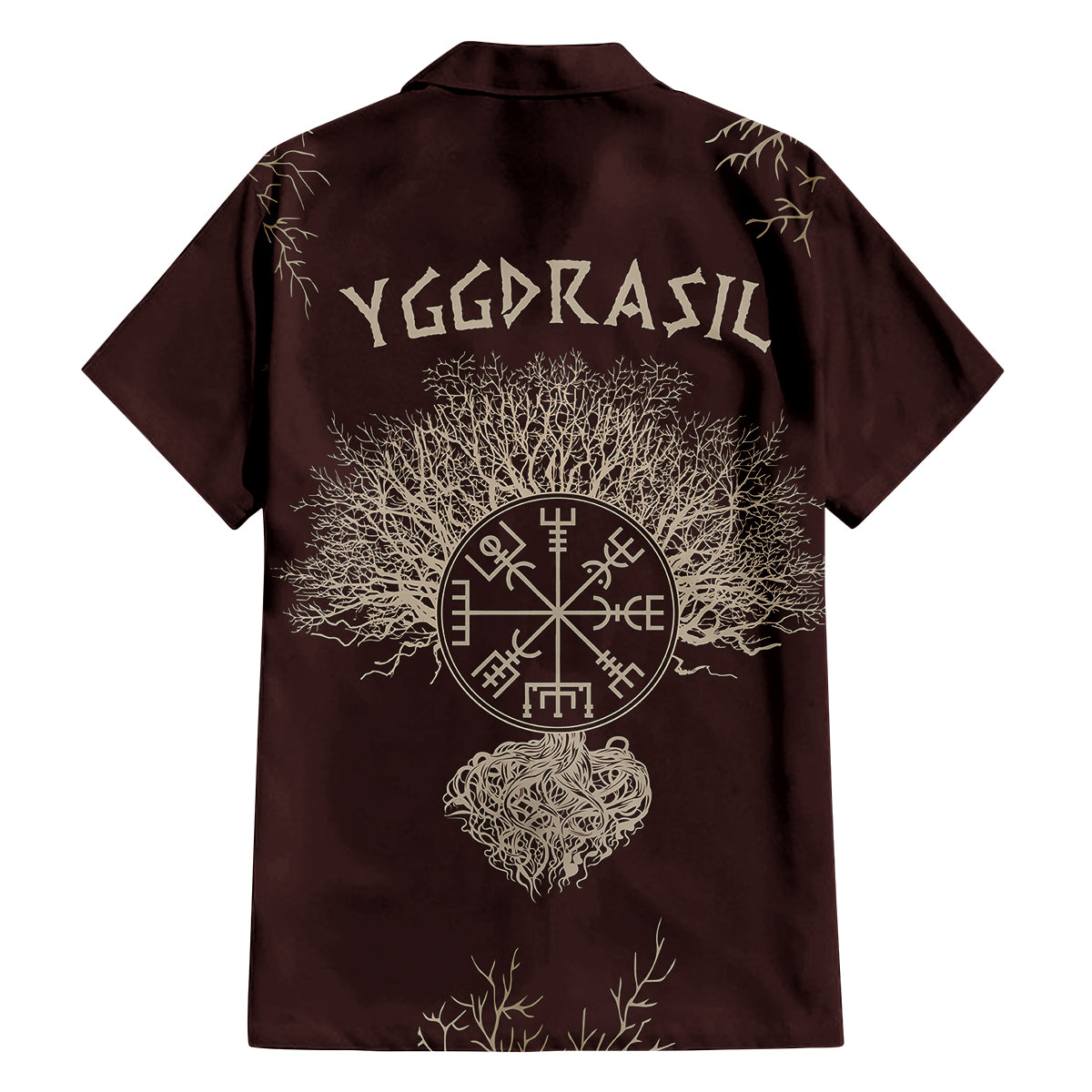 Viking Family Matching Long Sleeve Bodycon Dress and Hawaiian Shirt Yggdrasil Pattern And Ancient Rune - Wonder Print Shop