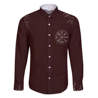 Viking Family Matching Long Sleeve Bodycon Dress and Hawaiian Shirt Yggdrasil Pattern And Ancient Rune - Wonder Print Shop