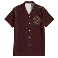 Viking Family Matching Off Shoulder Short Dress and Hawaiian Shirt Yggdrasil Pattern And Ancient Rune - Wonder Print Shop