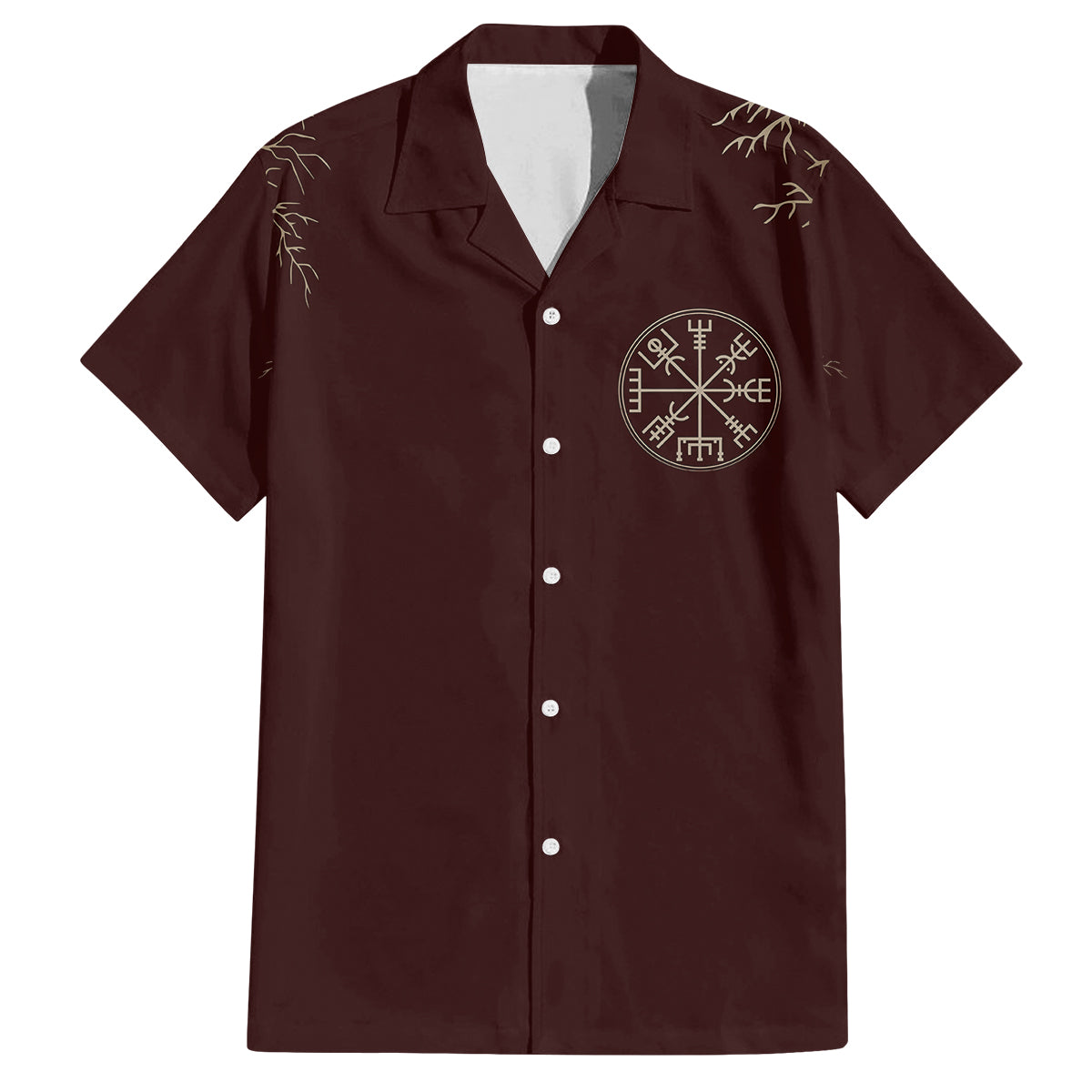 Viking Family Matching Puletasi Dress and Hawaiian Shirt Yggdrasil Pattern And Ancient Rune - Wonder Print Shop