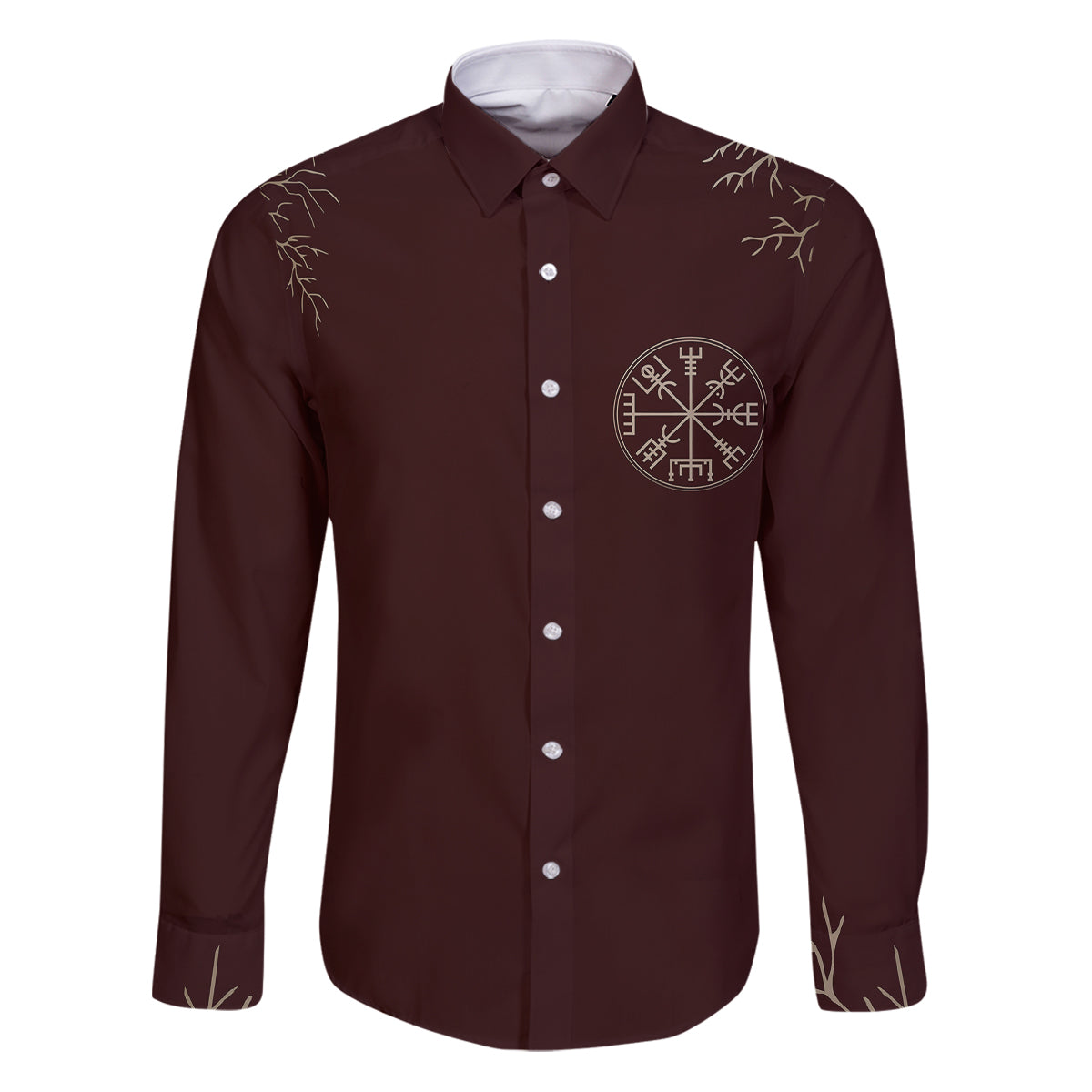 Viking Family Matching Puletasi Dress and Hawaiian Shirt Yggdrasil Pattern And Ancient Rune - Wonder Print Shop