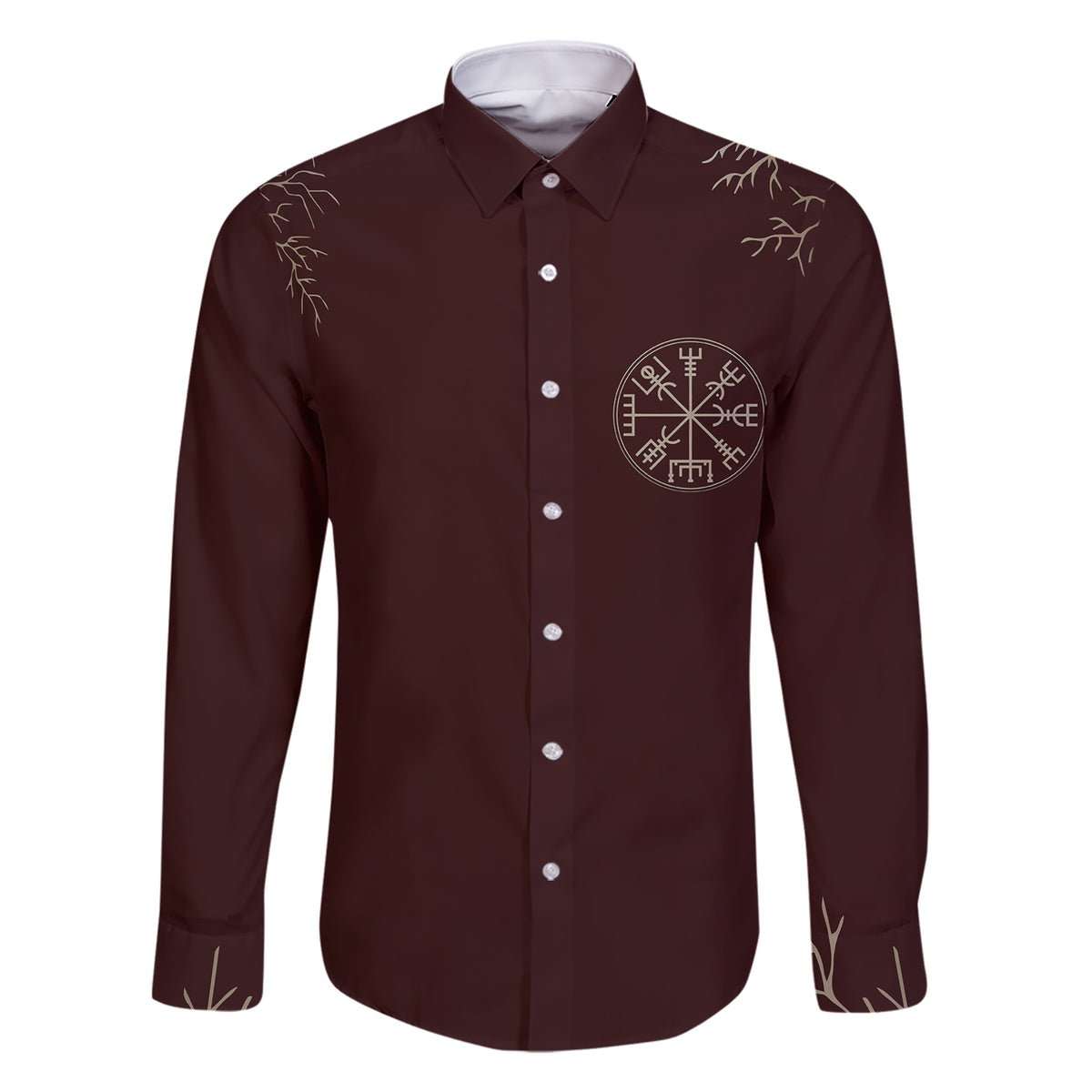 Viking Family Matching Short Sleeve Bodycon Dress and Hawaiian Shirt Yggdrasil Pattern And Ancient Rune - Wonder Print Shop