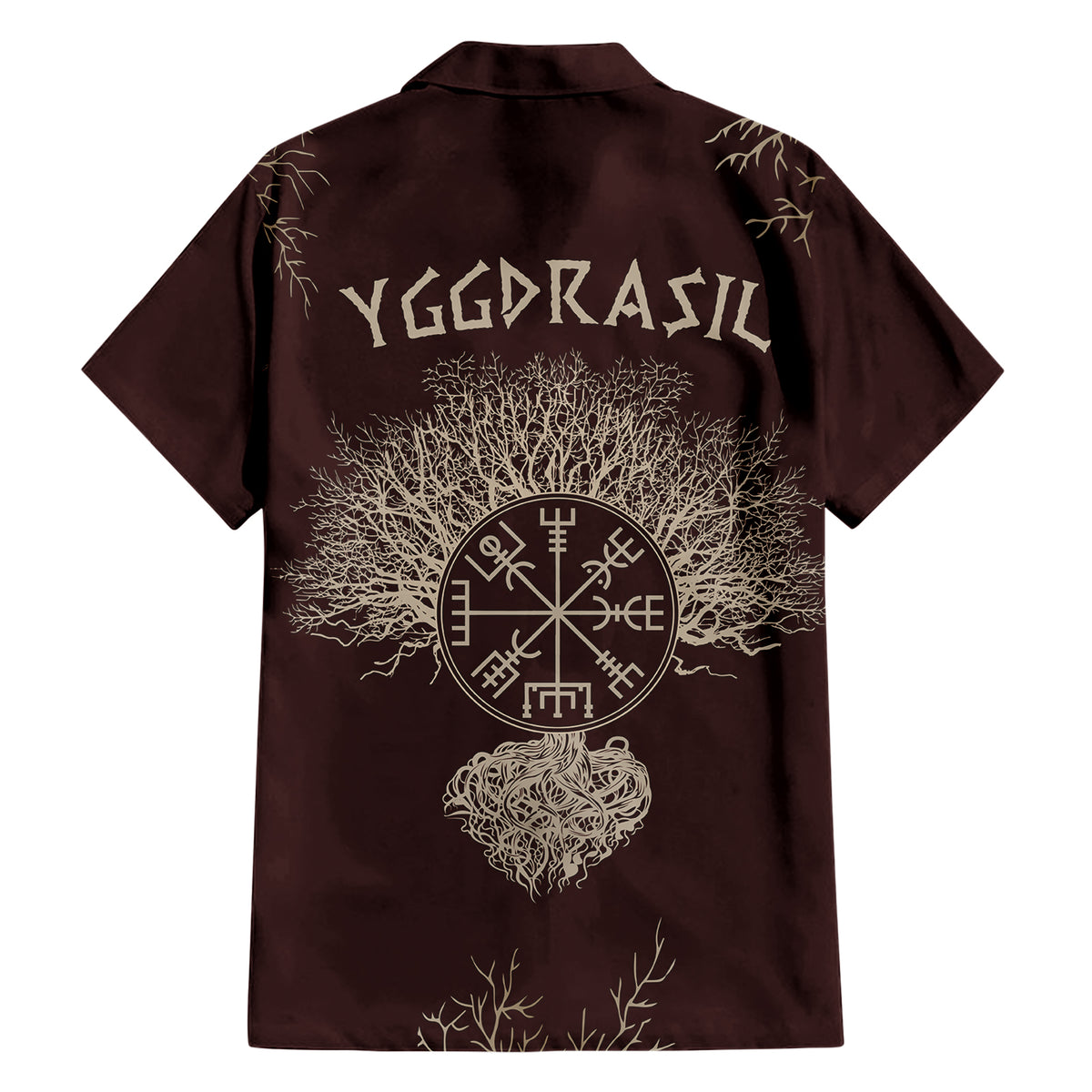Viking Hawaiian Shirt Yggdrasil Pattern And Ancient Rune - Wonder Print Shop