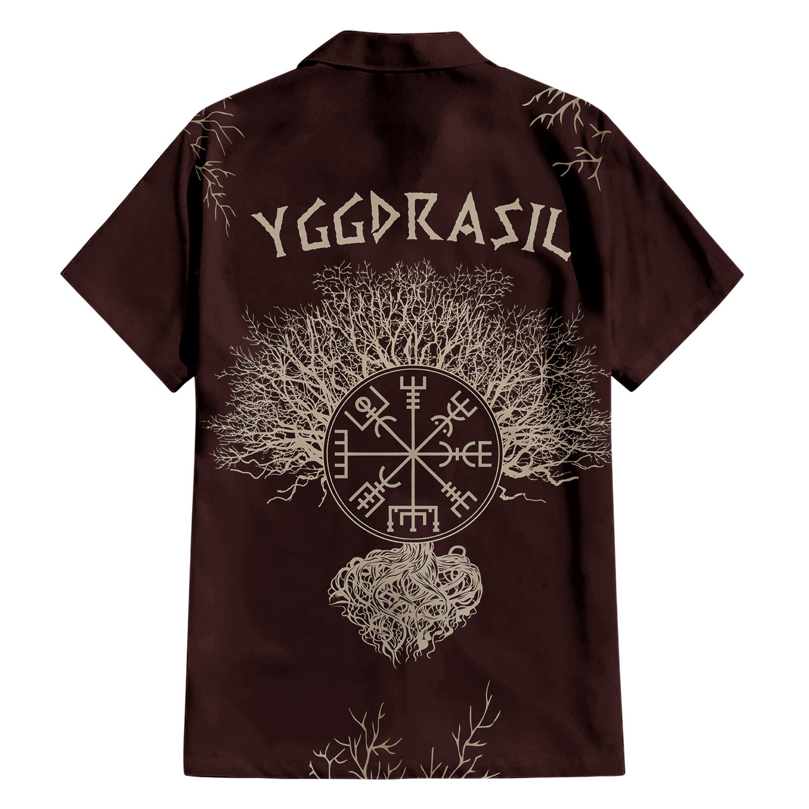 Viking Hawaiian Shirt Yggdrasil Pattern And Ancient Rune - Wonder Print Shop