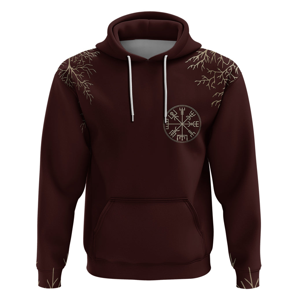 Viking Hoodie Yggdrasil Pattern And Ancient Rune - Wonder Print Shop