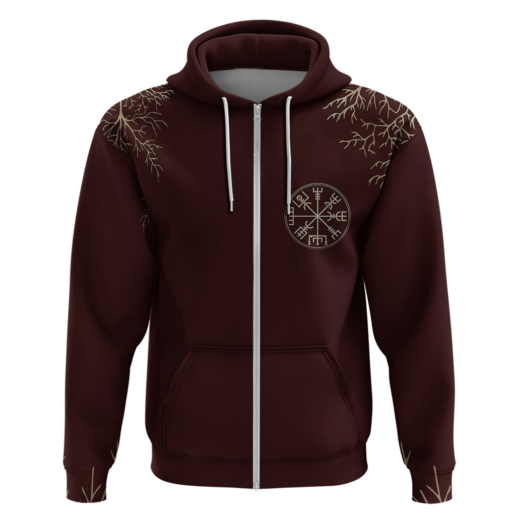Viking Hoodie Yggdrasil Pattern And Ancient Rune - Wonder Print Shop