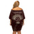 Viking Off Shoulder Short Dress Yggdrasil Pattern And Ancient Rune - Wonder Print Shop