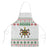 Mexico Christmas Apron with Piñata Star Design and Red Green Snowflake Pattern - Wonder Print Shop