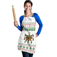 Mexico Christmas Apron with Piñata Star Design and Red Green Snowflake Pattern - Wonder Print Shop