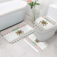 Mexico Christmas Bathroom Set with Piñata Star Design and Red Green Snowflake Pattern - Wonder Print Shop