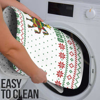 Mexico Christmas Bathroom Set with Piñata Star Design and Red Green Snowflake Pattern - Wonder Print Shop