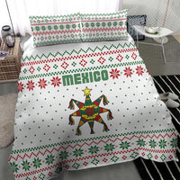 Mexico Christmas Bedding Set with Piñata Star Design and Red Green Snowflake Pattern - Wonder Print Shop