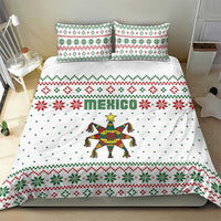 Mexico Christmas Bedding Set with Piñata Star Design and Red Green Snowflake Pattern - Wonder Print Shop