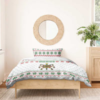 Mexico Christmas Bedding Set with Piñata Star Design and Red Green Snowflake Pattern - Wonder Print Shop
