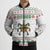 Mexico Christmas Bomber Puffer Jacket with Piñata Star Design and Red Green Snowflake Pattern - Wonder Print Shop