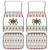Mexico Christmas Car Mats with Piñata Star Design and Red Green Snowflake Pattern - Wonder Print Shop