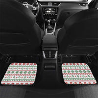 Mexico Christmas Car Mats with Piñata Star Design and Red Green Snowflake Pattern - Wonder Print Shop