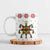 Mexico Christmas Ceramic Mug with Piñata Star Design and Red Green Snowflake Pattern - Wonder Print Shop