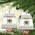 Mexico Christmas Ceramic Ornament with Piñata Star Design and Red Green Snowflake Pattern - Wonder Print Shop