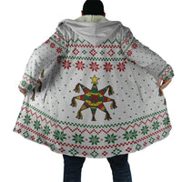 Mexico Christmas Cloak with Piñata Star Design and Red Green Snowflake Pattern - Wonder Print Shop