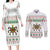 Mexico Christmas Couples Matching Long Sleeve Bodycon Dress and Long Sleeve Button Shirt with Piñata Star Design and Red Green Snowflake Pattern - Wonder Print Shop
