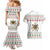 Mexico Christmas Couples Matching Mermaid Dress and Hawaiian Shirt with Piñata Star Design and Red Green Snowflake Pattern - Wonder Print Shop