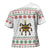 Mexico Christmas Cross Shoulder Shirt with Piñata Star Design and Red Green Snowflake Pattern - Wonder Print Shop