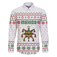 Mexico Christmas Family Matching Off Shoulder Maxi Dress and Hawaiian Shirt with Piñata Star Design and Red Green Snowflake Pattern - Wonder Print Shop