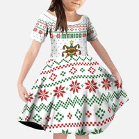 Mexico Christmas Family Matching Puletasi and Hawaiian Shirt with Piñata Star Design and Red Green Snowflake Pattern - Wonder Print Shop