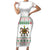Mexico Christmas Family Matching Short Sleeve Bodycon Dress and Hawaiian Shirt with Piñata Star Design and Red Green Snowflake Pattern - Wonder Print Shop