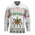 Mexico Christmas Hockey Jersey with Piñata Star Design and Red Green Snowflake Pattern - Wonder Print Shop