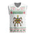 Mexico Christmas Knitted V-Neck Vest with Piñata Star Design and Red Green Snowflake Pattern - Wonder Print Shop