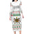 Mexico Christmas Long Sleeve Bodycon Dress with Piñata Star Design and Red Green Snowflake Pattern - Wonder Print Shop